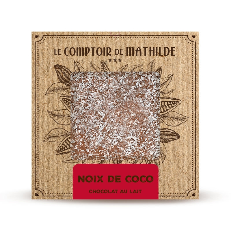 Tablette de chocolat lait "Noix de Coco caramélisée" Le Comptoir de Mathilde