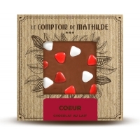 Tablette de chocolat lait "Cœur" Le Comptoir de Mathilde