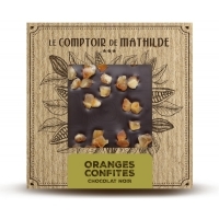 Tablette de chocolat noir "Orange confites" Le Comptoir de Mathilde