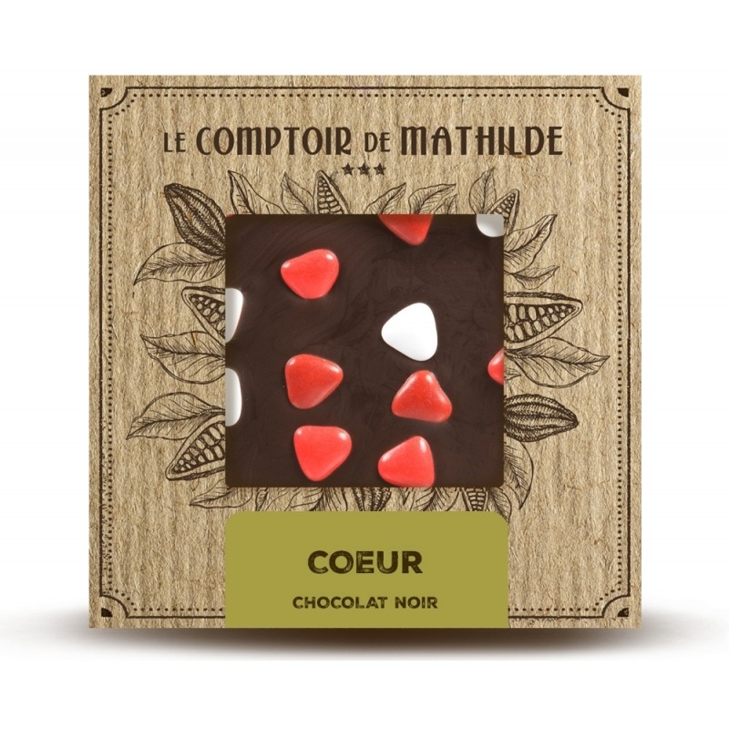 Tablette de chocolat noir "Cœur" Le Comptoir de Mathilde
