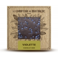 Tablette de chocolat noir "Violette" Le Comptoir de Mathilde