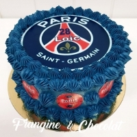 Gâteau décoré PSG.