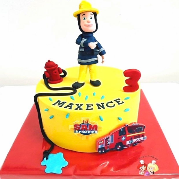 Cake design Sam le pompier 15 PARTS