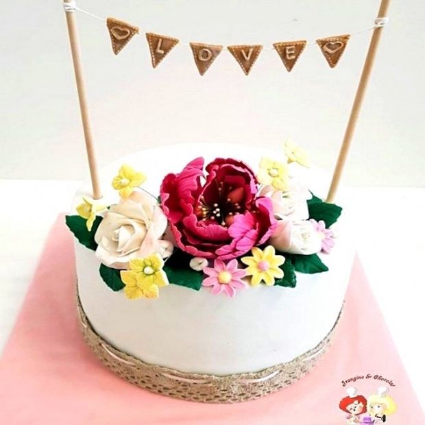 Cake design love flower15 PARTS