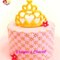 Cake design pink princesse 15 PARTS