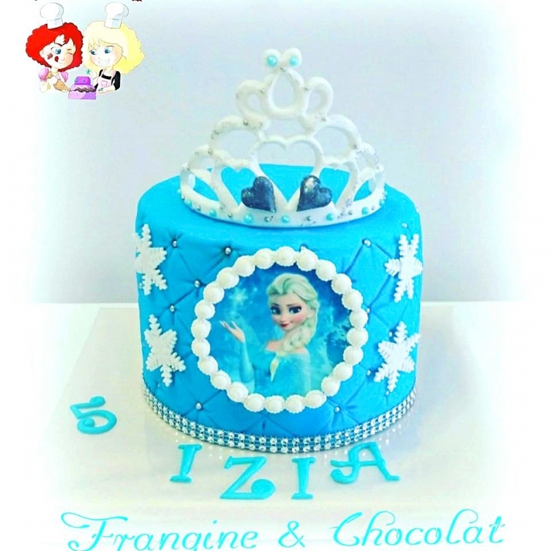Cake design blue princesse 15 PARTS