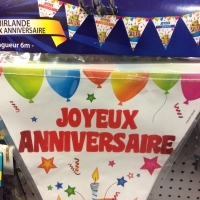 Guirlande - 15 fanions "joyeux anniversaire" - 26.50 C20 cm x 6 m