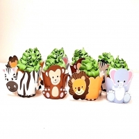 Cupcakes à thème animaux de la jungle